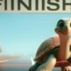 Turtle crosses finishline before hare